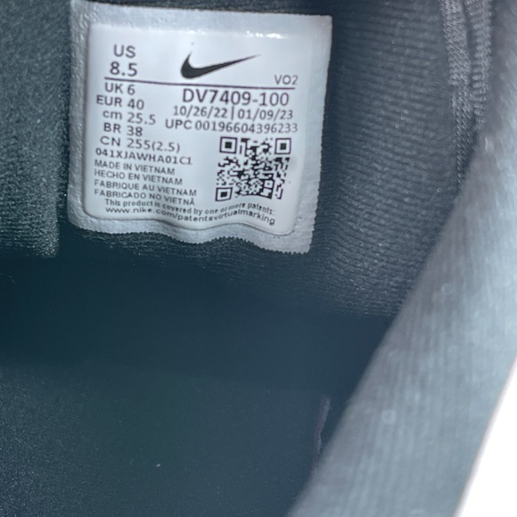 Nike Air Adjust Force White/Metallic Silver/Black/Clear Wmns 8.5 M 7 DV7409-100 - Picture 8 of 8